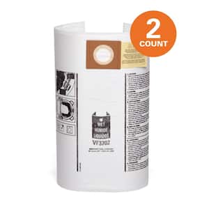 Genuine VF3702 Wet Dry Vac Premium Wet and Dry Debris Bags for Select 12-16 Gal. RIDGID Shop Vacuums, Size A (2-Pack)