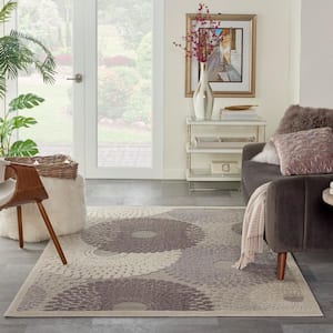 Graphic Illusions Grey 4 ft. x 6 ft. Geometric Modern Area Rug