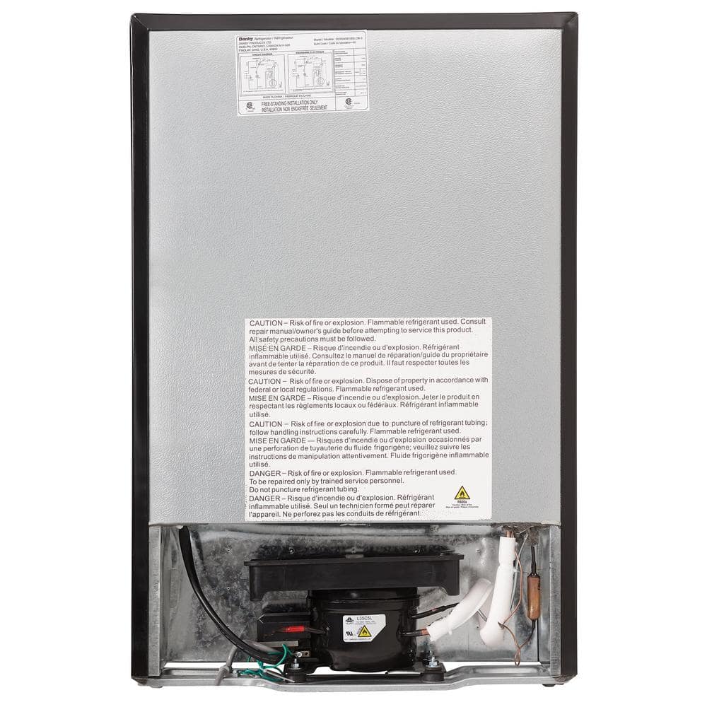 Danby 4.5 cu. ft. Stainless Steel Compact Refrigerator with True Freezer