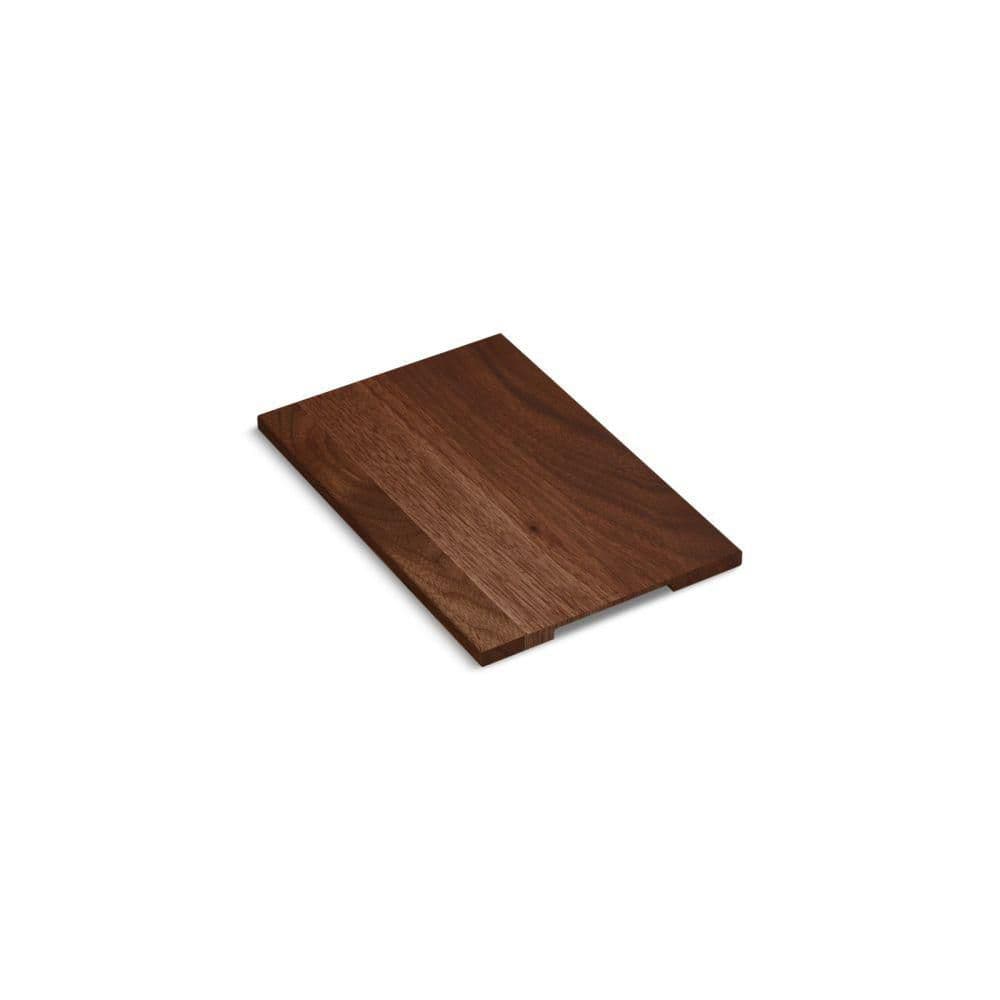 KOHLER Synthos 17.5 in x 11.5 in Rectangular Walnut Cutting Board