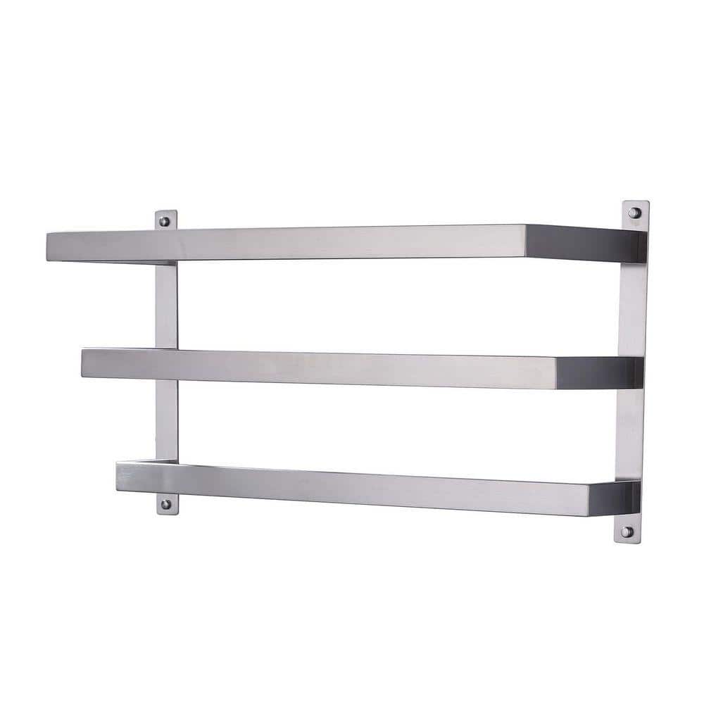 AVITAS 24 in. Wall Mount Stainless Steel 3-Tier Bathroom Towel Rack ...