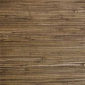 Falkirk Elgin Dark Brown Beige Natural Grasscloth Wallpaper (Covers 54 sq. ft.)