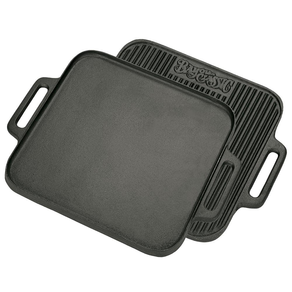 Bayou Classic 14 In Cast Iron Reversible Square Griddle 7442 The Home Depot 