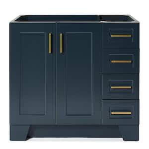 Taylor 36 in. W x 21.5 in. D x 34.5 in. H Freestanding Bath Vanity Cabinet Only in Midnight Blue