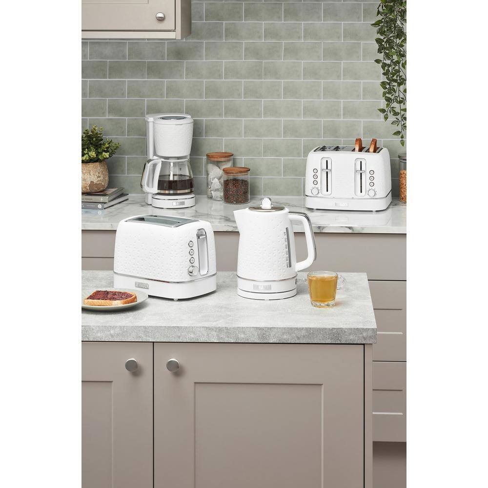Haden Starbeck 1.7L White and Chrome Electric Tea Kettle