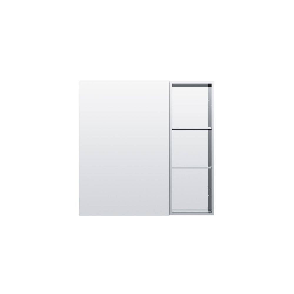 36 in. W x 36 in. H Square Chrome Aluminum Medicine Cabinet with Mirror price history on PriceWatchPro
