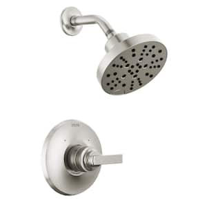 Tetra 1-Handle Wall-Mount Shower Trim Kit in Lumicoat Stainless (Valve Not Included)