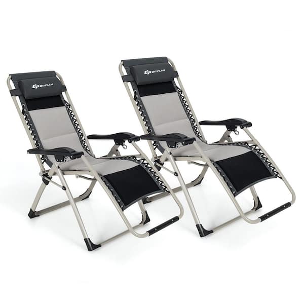 2/4 Pieces Padded Folding Office Chairs with Backrest - Costway