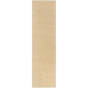 Lani Boucle Off-White 2 ft. 7 in. x 9 ft. Hand-Woven Jute Farmhouse Solid Pattern Runner Rug