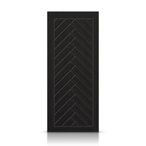 36 in. x 80 in. Hollow Core Black Stained Composite MDF Interior Door Slab