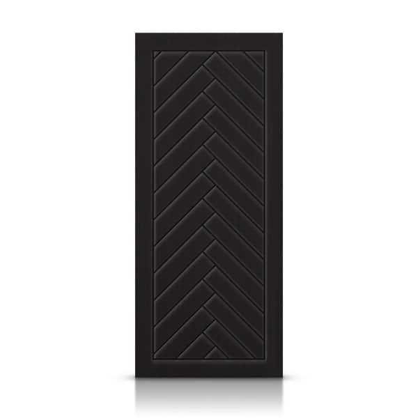 36 in. x 96 in. Hollow Core Black Painted Composite MDF Interior Door Slab