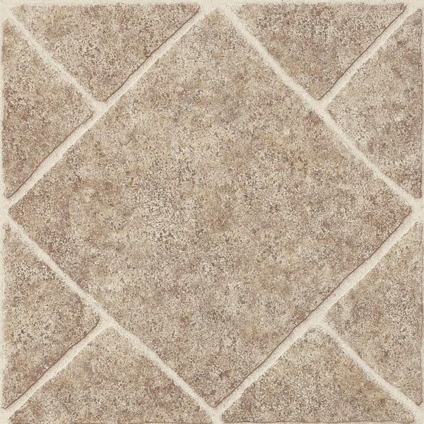Armstrong Flooring Diamond Limestone Umber 12 in. x 12 in. Residential Peel and Stick Vinyl Tile Flooring (45 sq. ft. / case)