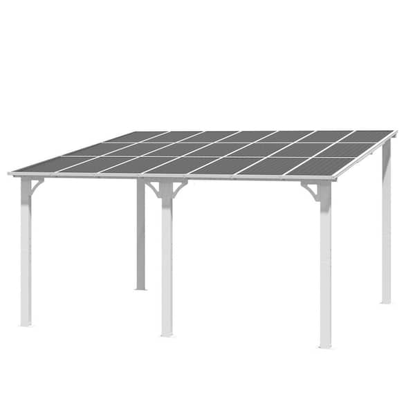 14 ft. x 12 ft. White Aluminum Patio Cover