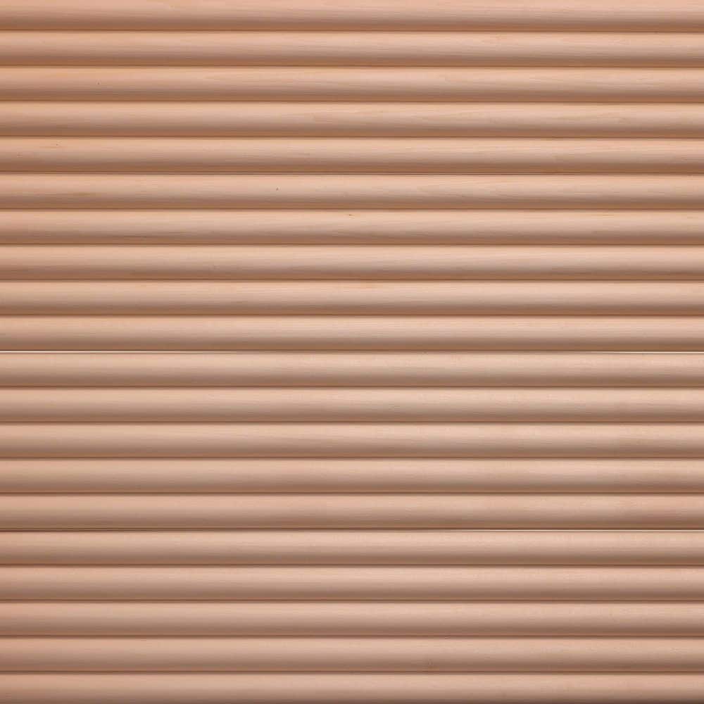 Unfinished Aspen White Wood Reeded Panel Moulding 5" x 96"
