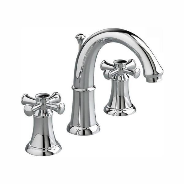 American Standard Portsmouth 8 in. Widespread 2-Handle Mid Arc Bathroom Faucet with Metal Cross Handles in Polished Chrome