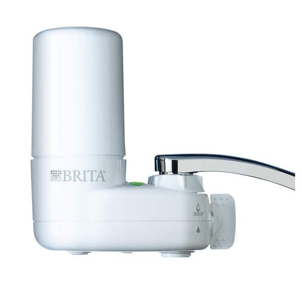 Brita - Elite Faucet Mount Water Filtration System in White, BPA Free, Reduces Lead