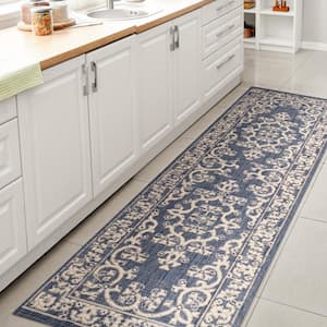 Galon Filigree Blue/Beige 2 ft. x 8 ft. Indoor/Outdoor Runner Rug