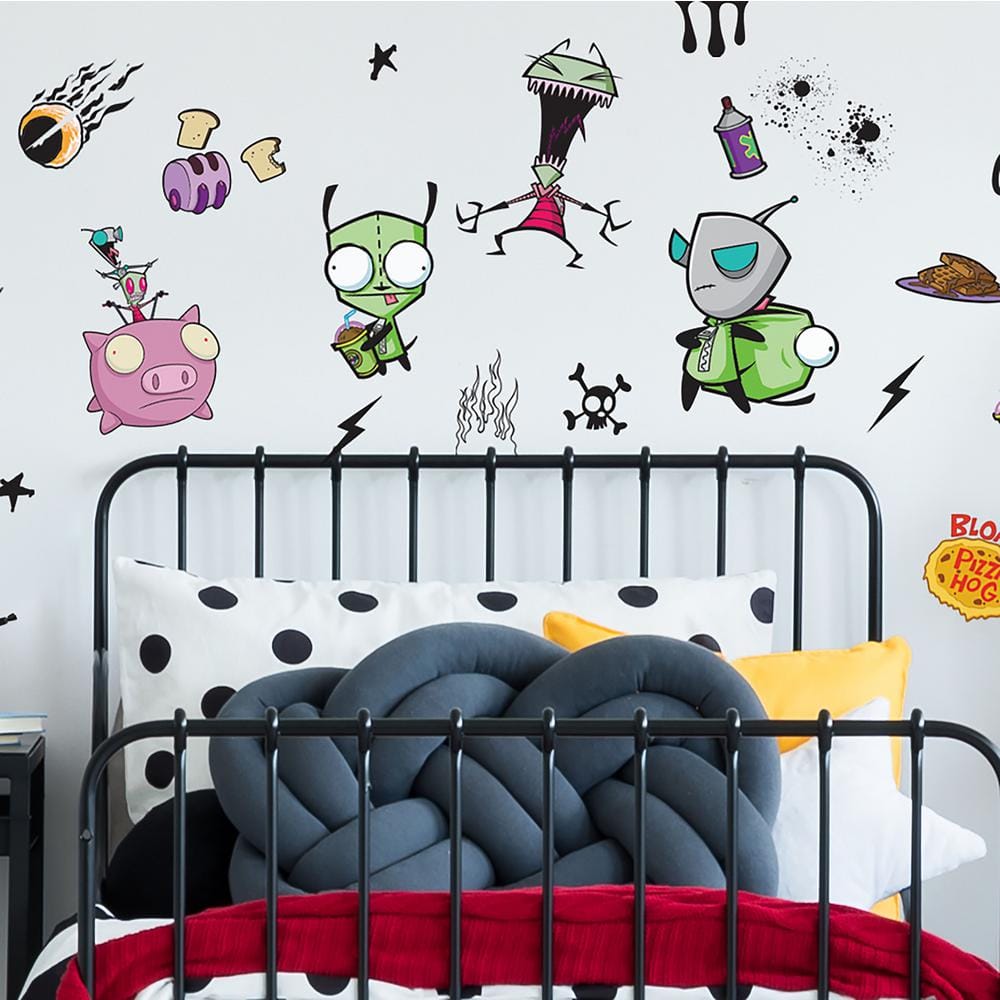 Invader Zim Green and Black Peel and Stick Wall Decals