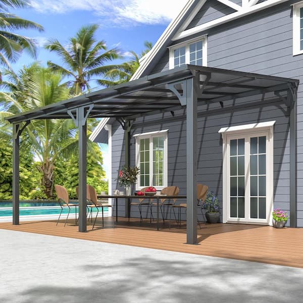 VIWAT 10 ft. x 14 ft. Hardtop Sloping Pitched Roof Gazebo, Outdoor