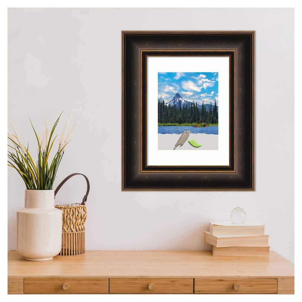 17" x 20" Satin White Wood Wall Picture Frame