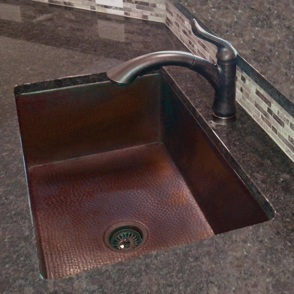 Guadalajara Antique Copper Drop-In Single Bowl Kitchen Sink