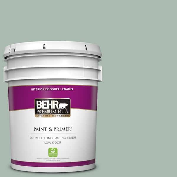 BEHR PREMIUM PLUS 5 gal. #PPU11-14 Zen Eggshell Enamel Low Odor Interior Paint & Primer