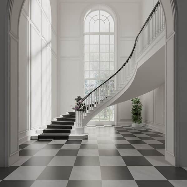 Hurricane Italian Porcelain 24 in. x 24 in. x 9mm Floor and Wall Tile Case - Silver (3-Piece, 12 Sq. Ft.)