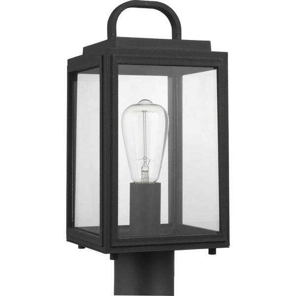 Grandbury Line Voltage 1-Light Black 4 in. x 4 in. Deck Post Light Post Lantern Grandbury Line Voltage 1-Light Black 4 in. x 4 in. Deck Post Light Post Lantern