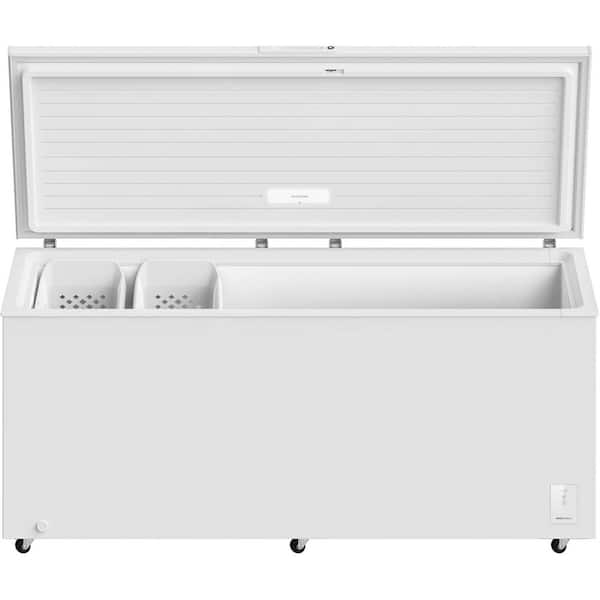 25 cu. ft. CSA Listed Manual Defrost Garage Ready Chest Freezer in White with Freeze Boost