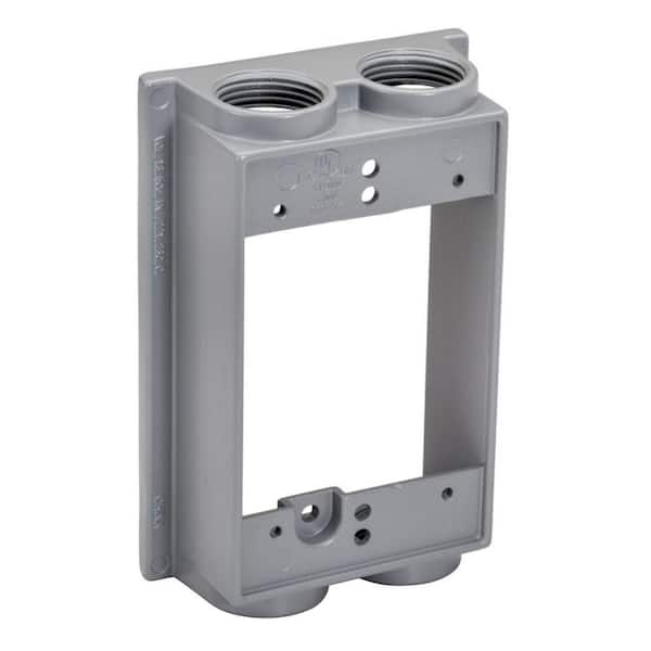 Southwire 1/2 in. Weatherproof 4-Hole Single Gang Rectangle Extension