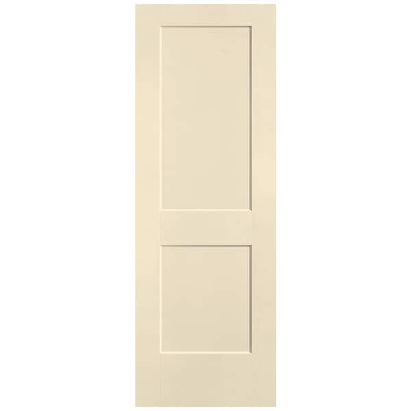 Masonite 28 in. x 80 in. 2-Panel Logan Single Bore Solid Core Golden Haystack Molded Composite Interior Door Slab