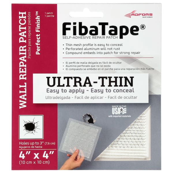 FibaTape Perfect Finish 4 in. x 4 in. Self-Adhesive Wall Repair Patch