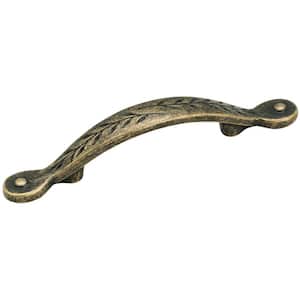Nature's Splendor 3 in (76 mm) Weathered Brass Drawer Pull