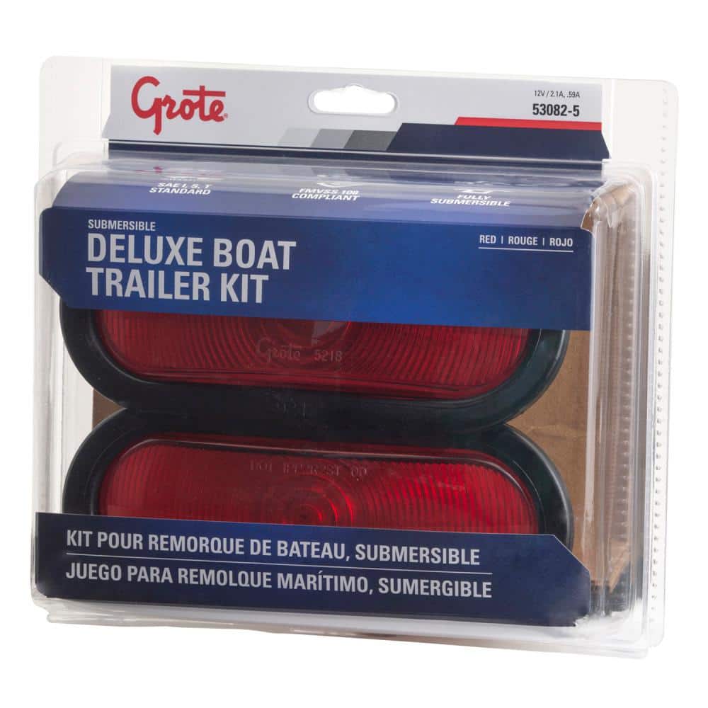 Oval Trailer Stop Tail Turn Submersible Lighting Kit - Boat Trailer Kit (Re