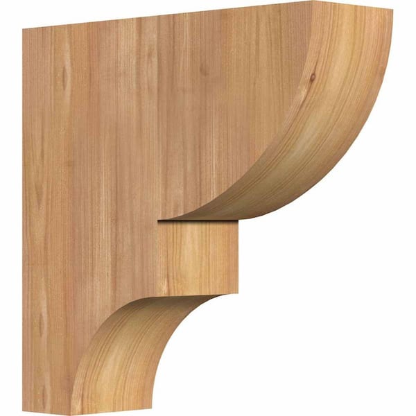 Ekena Millwork 3-1/2 in. x 12 in. x 12 in. Western Red Cedar Ridgewood Smooth Corbel