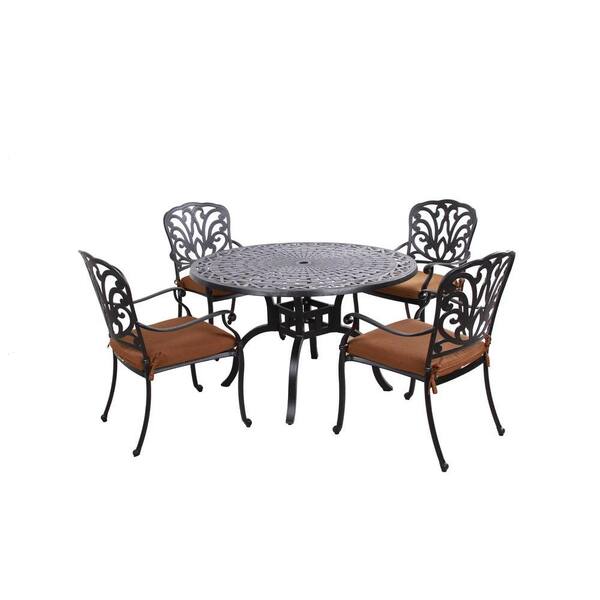 Oakland Living Hampton 5-Piece Patio Dining Set with Sunbrella Cushions