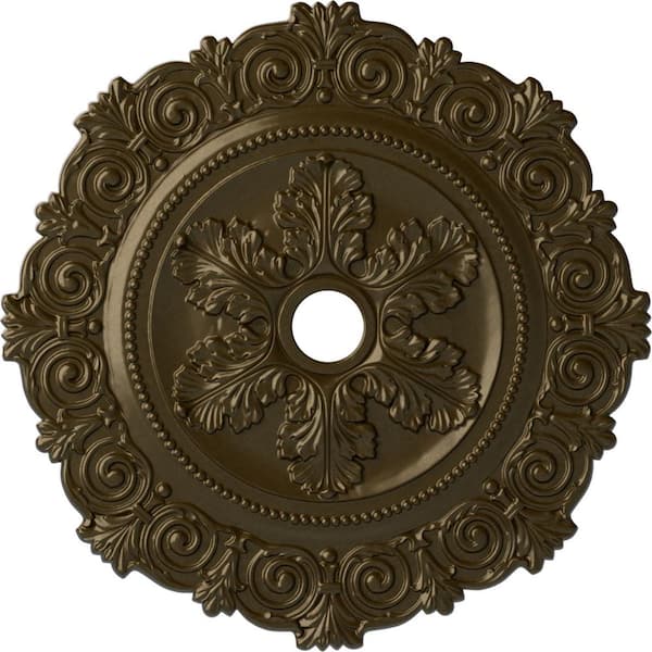 Ekena Millwork 1" x 33-1/4" x 33-1/4" Polyurethane Scroll, Brass