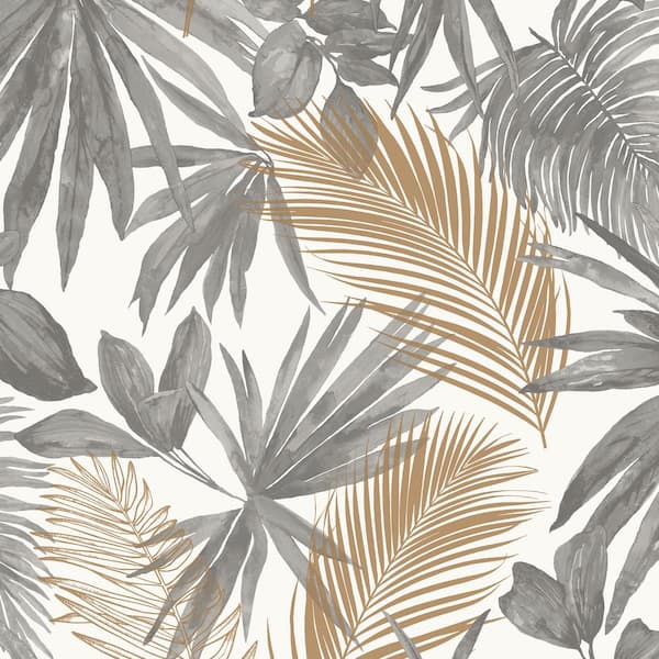 HOLDEN Wild Palms Grey Textured Non-Pasted Wallpaper (Covers 56 sq. ft.)