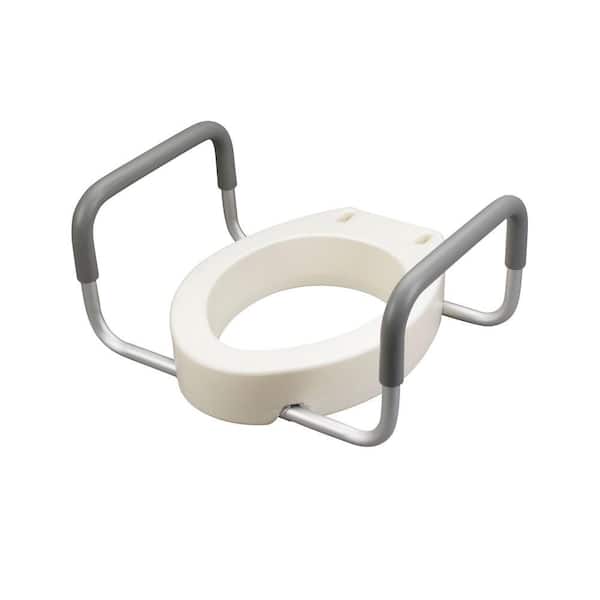 Elongated Toilet Seat Riser with Arms (ITEM # 8343-R) – State Medical  Equipment