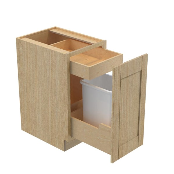 Washington 15 in. W x 24 in. D x 34.5 in. H Assembled Plywood Base Kitchen Cabinet in Oak with Soft Close Door