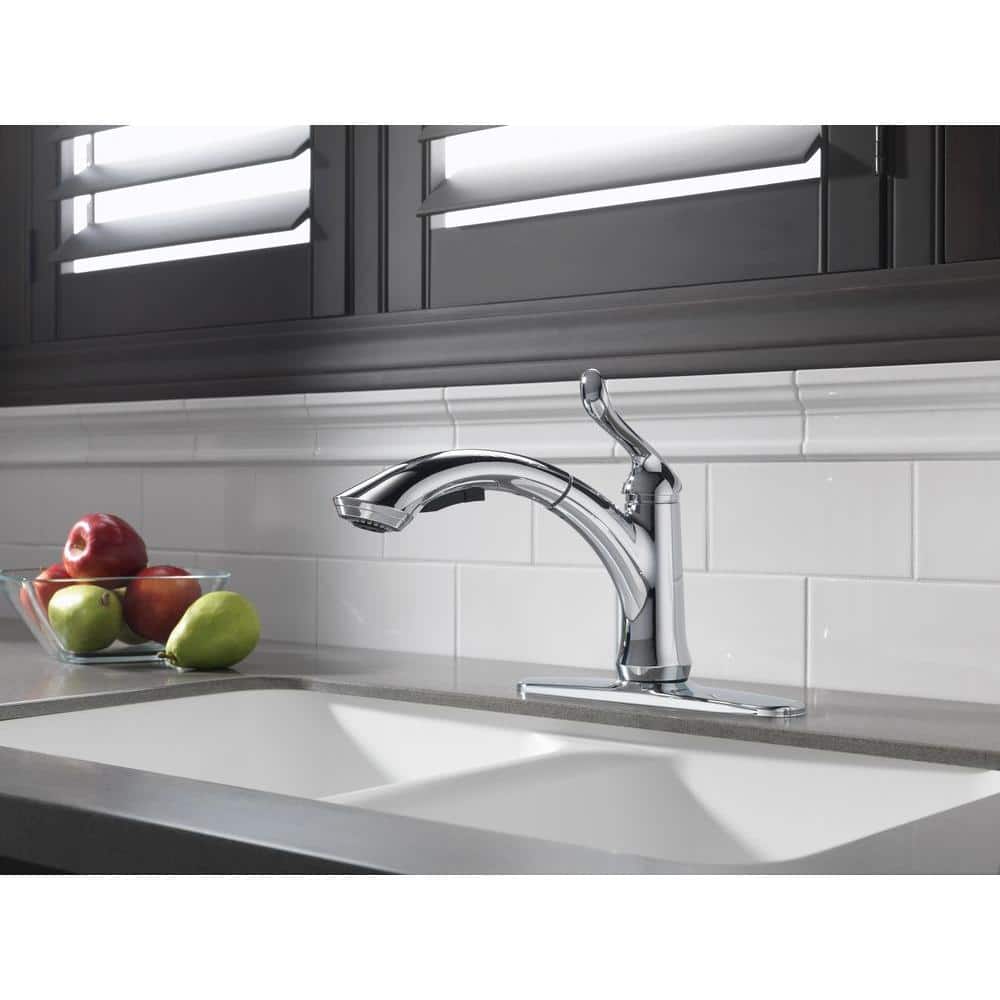Chrome Transitional Pull-Out Spray Kitchen Faucet
