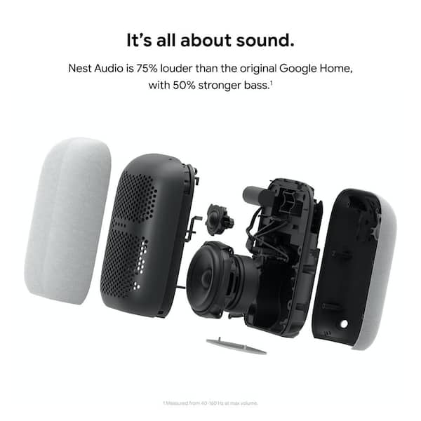 Google Nest Audio - Smart Speaker with Google Assistant in Chalk 