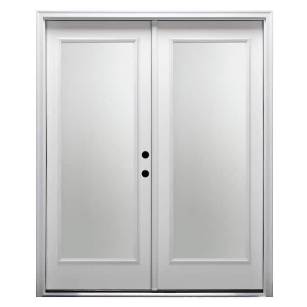 MMI Door 72 in. x 80 in. Left-Hand/Inswing Full Lite Clear Glass Primed Fiberglass Smooth Prehung Front Door on 4-9/16 in. Frame
