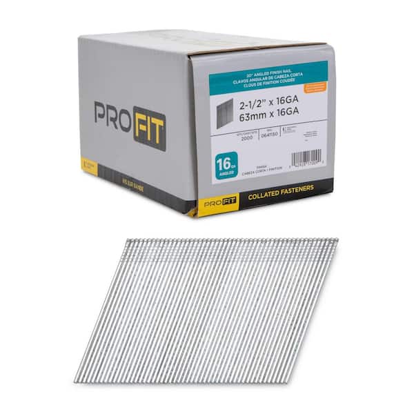 2-1/2 in. x 16GA 20° Angled Electrogalvanized Collated Framing Nails (2000-Per Box)