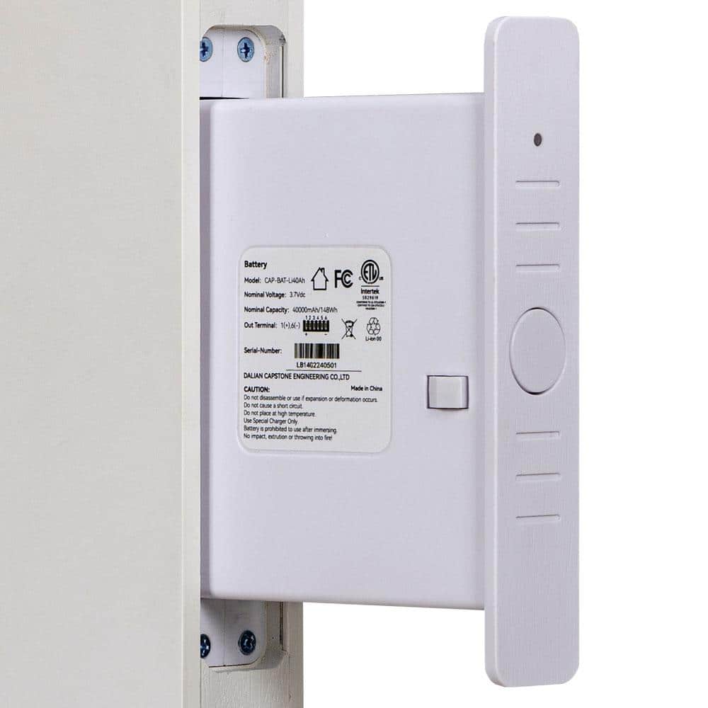 Smart Glass Door Lithium Ion Rechargeable White Battery Pack