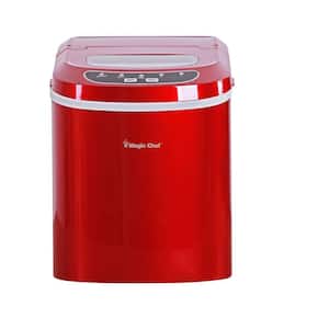 27 lbs. Portable Countertop Ice Maker in Red