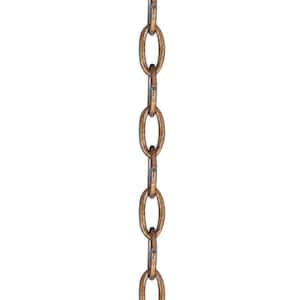 Embossed Brass Chain Inlay Decorative Chandelier Chain Link Heavy Duty