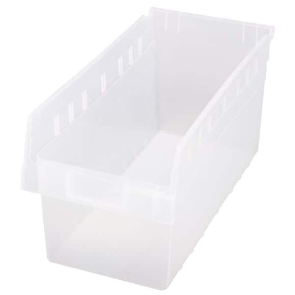 8 In. Store-Max 15.08 Qt. Shelf Bin in Clear (10-Pack)