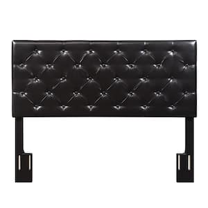 Kassel Dark Brown Queen Upholstered Headboard with Diamond Pattern Button Tufting