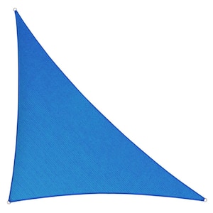 12 ft. x 12 ft. x 17 ft. Blue Right Triangle Shade Sail